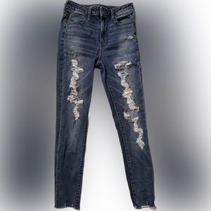 American Eagle Destructed Super Hi Rise Jegging Skinny Jeans Women’s size 4